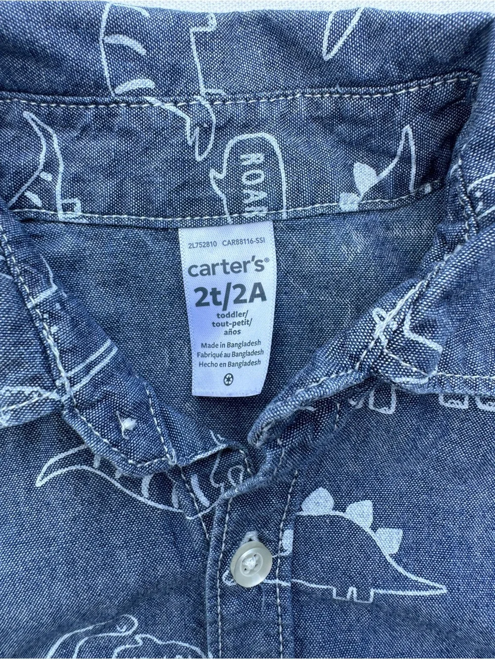 Carters dino print